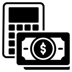 Budget outline mixed icon