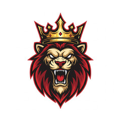 Obraz premium lion head vector illustration