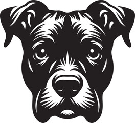 Black & White Silhouette Dog Vector | High-Quality Canine Clipart Design