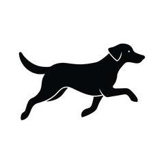 Minimalist Labrador Retriever Black Vector Silhouette