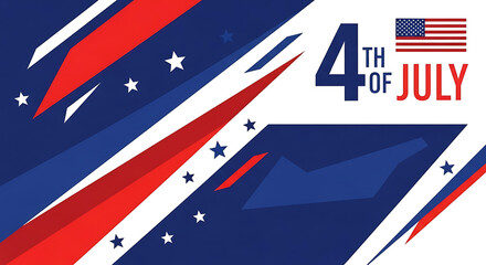 Fototapeta premium Celebrate 4th of July Patriotic American Holiday Background Design