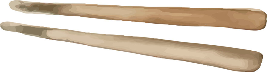 A pair of traditional Japanese wooden chopsticks, smooth and elegantly crafted, rest on a clean surface. Their natural light brown color enhances their simplicity, ideal for authentic Asian dining exp