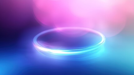 Glowing circle symbolizing unity and support, set against a soft gradient background, conveying harmony and connection