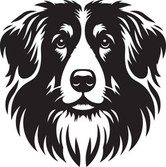 Fototapeta premium Black & White Silhouette Dog Vector | High-Quality Canine Clipart Design