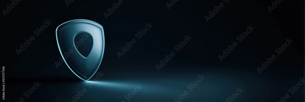Aufkleber Anonymous Web Browsing Icon With VPN Trail Illuminated on Dark Background Showcasing Digital Security Features