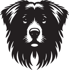 Black & White Silhouette Dog Vector | High-Quality Canine Clipart Design
