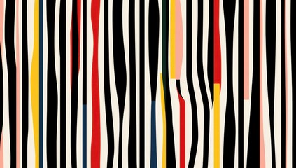 Abstract vertical stripes in bold colors