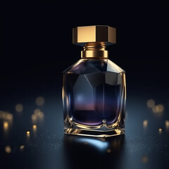 A bottle premium luxury cosmetics and perfume 3d mockup