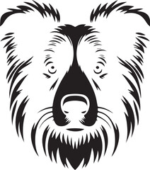 Black & White Silhouette Dog Vector | High-Quality Canine Clipart Design