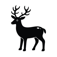 Reindeer Antlers Vector Silhouette