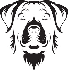 Black & White Silhouette Dog Vector | High-Quality Canine Clipart Design