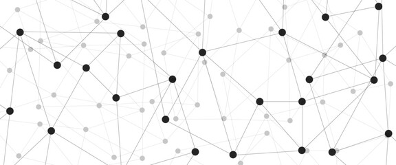 Abstract plexus background with connecting dots and lines. Global network connection. 