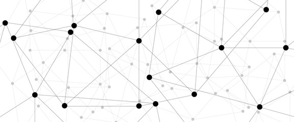 Abstract plexus background with connecting dots and lines. Global network connection. 