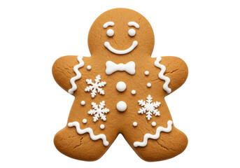 Isolated Gingerbread Man Christmas Cookie Festive