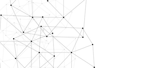 Abstract connection background with lines and dots. Geometric network connection