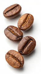 Naklejka premium coffee beans on white background