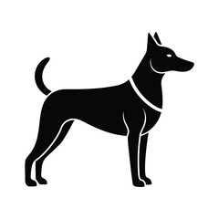 Simple Generic Dog Minimalist Black Vector Silhouette