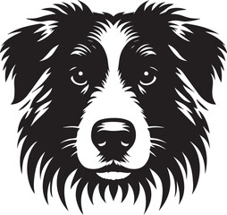 Fototapeta premium Black & White Silhouette Dog Vector | High-Quality Canine Clipart Design