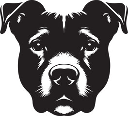 Black & White Silhouette Dog Vector | High-Quality Canine Clipart Design