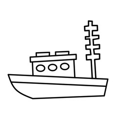 Pirate line vector