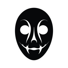 Spooky abstract skull face vector illustration for a Halloween tattoo design