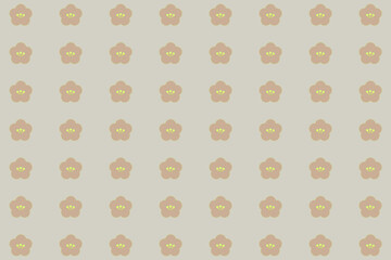 梅の花のグレーのシームレスパターン背景