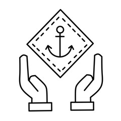 Pirate line vector