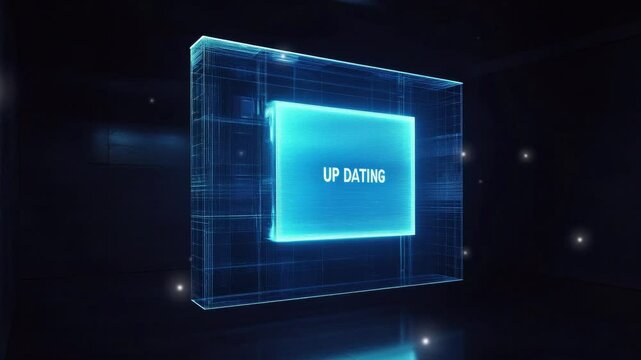 Button box try again screen in dark background, monitor screen