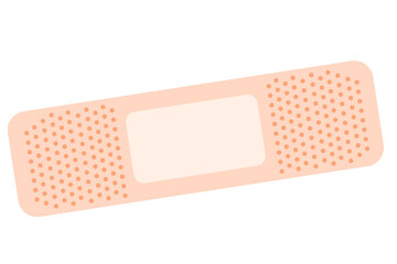 Medical Plaster Illustration. Adhesive Bandage And Medical Dressing. First Aid, Wound Healing And Protection. Vector Illustration