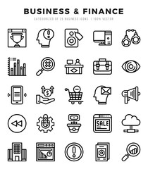 Fototapeta premium Business & Finance icon pack for your website. mobile. presentation. and logo design.