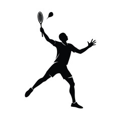 tennis player silhouette
