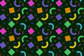 Seamless pattern in Memphis style.