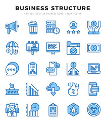 Business Structure Icon Bundle 25 Icons for Websites and Apps