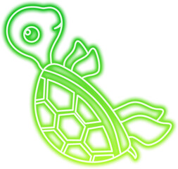 Neon Gradient Trutle Sign Icon