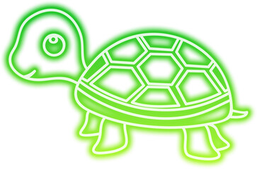 Neon Gradient Trutle Sign Icon