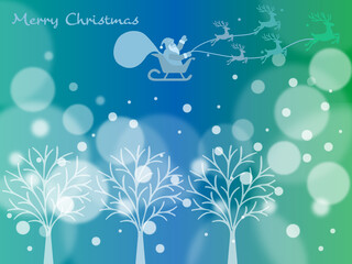 クリスマス■背景■クリスマスカード（グリーン）