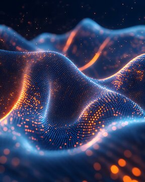 Animated visualization of IP data packets flowing between devices during digital voice transmission Enterprise-Grade VoIP and Softphone Interfaces