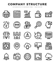 Company Structure. Lineal icons Pack. vector illustration.