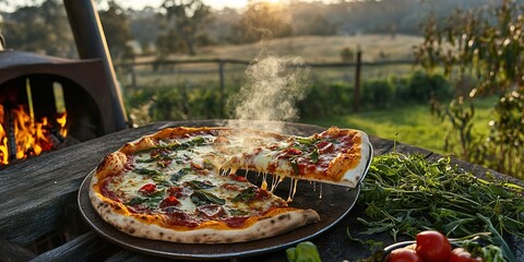 Rustic Outdoor Pizza Farm-to-Table Deliciousness