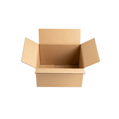 Opened empty brown cardboard box