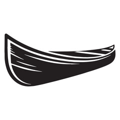 Timeless Travel Canoe silhouette – Canoe illustration – Minimalist Canoe vector – Vehicle silhouette

