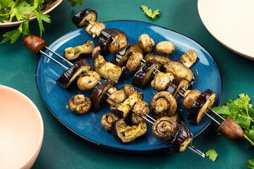 BBQ Vegetable Skewers.
