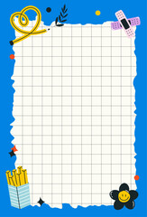 Weekly or daily planner, note paper, to do list, stickers templates decorated by cute beauty cosmetic illustrations and trendy lettering. Trendy scheduler or organizer. Flat vector