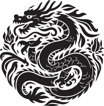 dragon tattoo vector