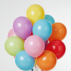 colorful balloons on white background