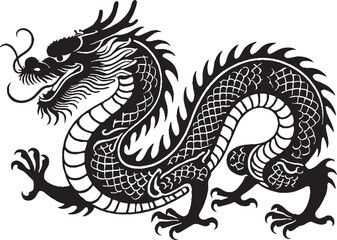 black dragon vector illustration