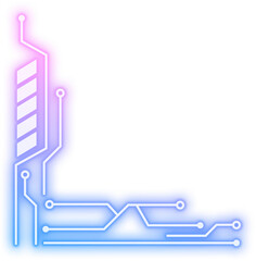 Neon Cyber Technology Corner