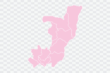 Congo Map Blush Color on White Background quality files Png
