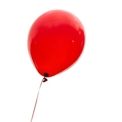 Red Balloon on White Background &ndash; Bright Festive Illustration for Celebration and Party Concepts

