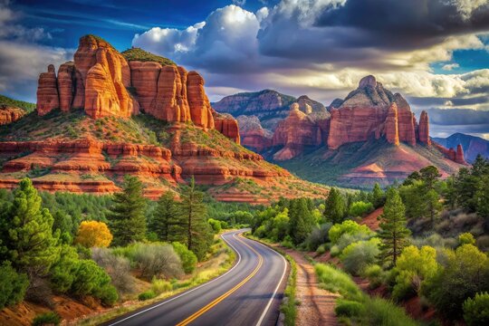 Cruise Arizona's scenic 89A, Flagstaff to Sedona; capture stunning red rock landscapes.